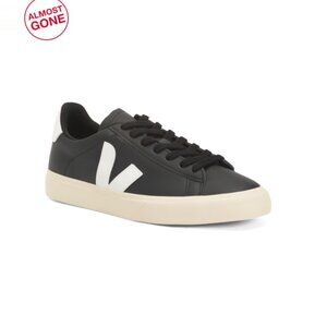 VEJA Black Made In Brazil Leather Sneakers